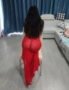 桥北性感红衣少女